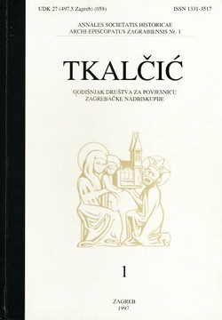 Tkalčić. Godišnjak Društva za povjesnicu Zagrebačke nadbiskupije 1/1997