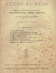 Studi Rumeni I/1927