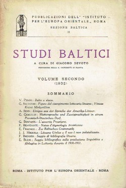 Studi Baltici II/1932