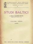 Studi Baltici III/1933