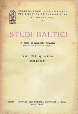 Studi Baltici IV/1934-35