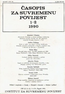 Časopis za suvremenu povijest 1-2/1990