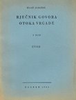 Rječnik govora otoka Vrgade I. Uvod