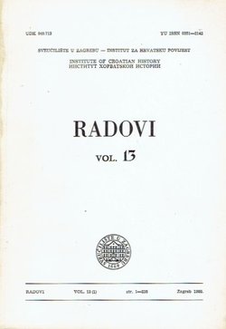 Radovi Instituta za hrvatsku povijest 13/1980
