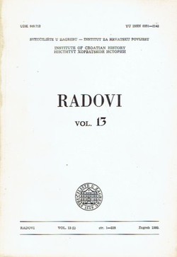 Radovi Instituta za hrvatsku povijest 13/1980