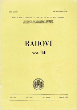 Radovi Instituta za hrvatsku povijest 14/1981