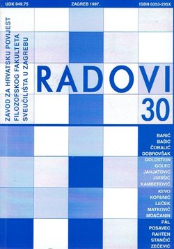 Radovi Zavoda za hrvatsku povijest 30/1997