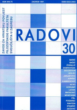 Radovi Zavoda za hrvatsku povijest 30/1997