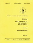 Folia onomastica croatica 8/1999