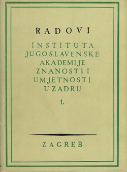 Radovi Instituta JAZU u Zadru 1/1954