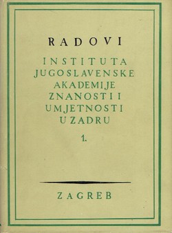 Radovi Instituta JAZU u Zadru 1/1954