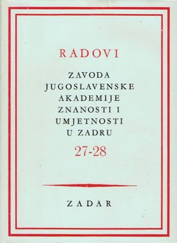 Radovi Zavoda JAZU u Zadru 27-28/1981