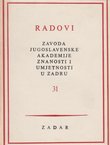 Radovi Zavoda JAZU u Zadru 31/1989