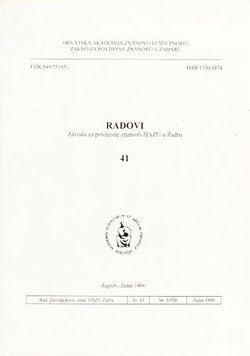 Radovi Zavoda za povijesne znanosti HAZU u Zadru 41/1999
