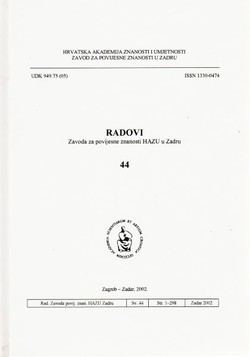 Radovi Zavoda za povijesne znanosti HAZU u Zadru 44/2002