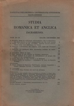 Studia romanica et anglica zagrabiensia 15-16/1963