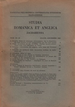 Studia romanica et anglica zagrabiensia 15-16/1963