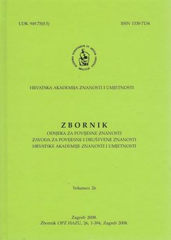 Zbornik Odsjeka za povijesne znanosti Zavoda za povijesne i društvene znanosti HAZU 26/2008