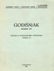 Godišnjak ANUBiH. Knjiga XX. Centar za balkanološka ispitivanja 18/1982