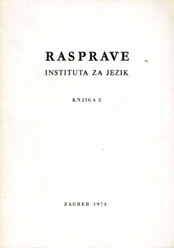 Rasprave Instituta za jezik 2/1973