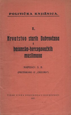 Hrvatstvo starih Dubrovčana i bosansko-hercegovačkih muslimana