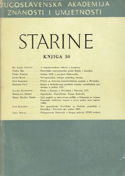 Starine JAZU. Knjiga 50/1960