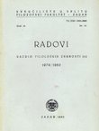 Radovi Filozofskog fakulteta u Zadru 19(11)/1980