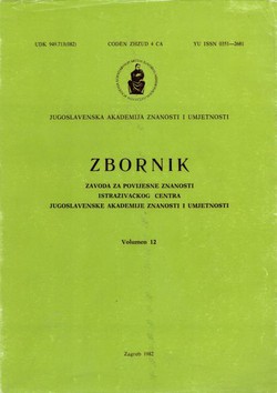 Zbornik Zavoda za povijesne znanosti JAZU 12/1982