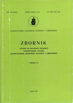 Zbornik Zavoda za povijesne znanosti JAZU 13/1983
