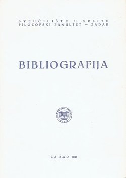 Bibliografija radova nastavnika i suradnika Filozofskog fakulteta u Zadru II.