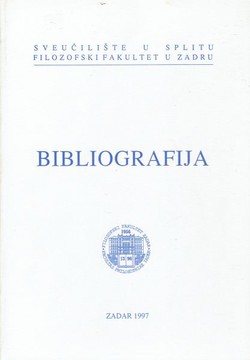 Bibliografija radova nastavnika i suradnika Filozofskog fakulteta u Zadru III.