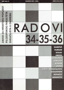 Radovi Zavoda za hrvatsku povijest 34-35-36/2001-2004