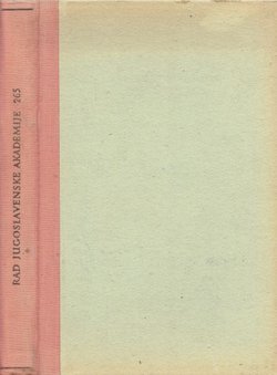 Rad JAZU. Knjiga 265. Razreda historičko-filologičkoga i filozofičko-juridičkoga 119/1938