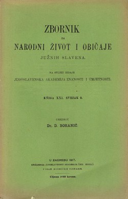 Zbornik za narodni život i običaje južnih Slavena XXI/2/1917