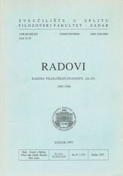Radovi Filozofskog fakulteta u Zadru 34-35(24-25)/1995-96