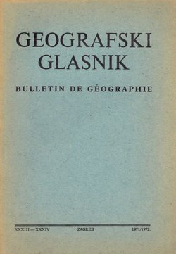 Geografski glasnik XXXIII-XXXIV/1971-1972
