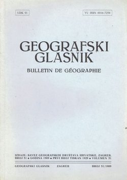 Geografski glasnik 51/1989