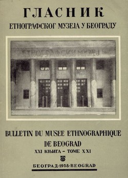 Glasnik Etnografskog muzeja u Beogradu XXI/1958