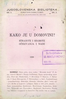 Kako je u domovini? Strahote i sramote, očekivanja i nade