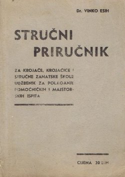 Stručni priručnik za krojače, krojačice i stručne zanatske škole