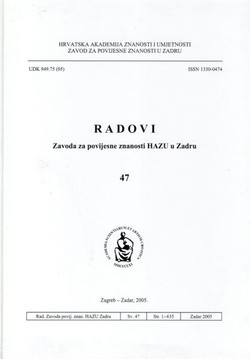 Radovi Zavoda za povijesne znanosti HAZU u Zadru 47/2005