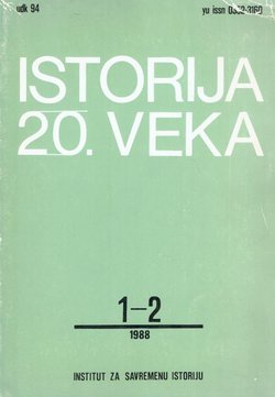 Istorija 20. veka 1-2/1988