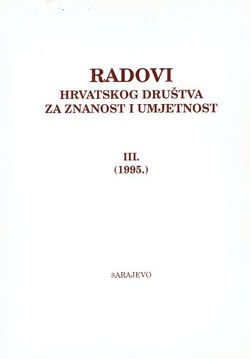 Radovi Hrvatskog društva za znanost i umjetnost III/1995