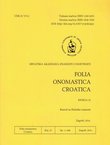 Folia onomastica croatica 25/2016