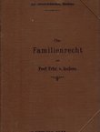 Das Familienrecht. Systematisch dargestellt