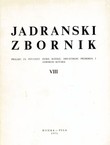 Jadranski zbornik. Prilozi za povijest Istre, Rijeke, Hrvatskog primorja i Gorskog Kotara VIII/1970-72