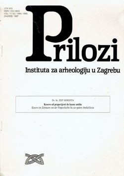Kosovo od prapovijesti do kasne antike (Prilozi Instituta za arheologiju 11-12/1997)