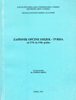 Zapisnik općine Osijek - Tvrđa od 1770. do 1786. godine