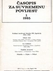 Časopis za suvremenu povijest 1/1985