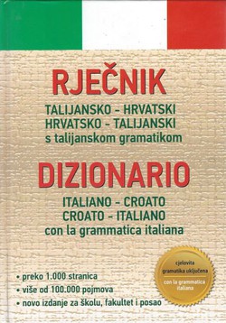 Rječnik talijansko-hrvatski, hrvatsko talijanski s talijanskom gramatikom